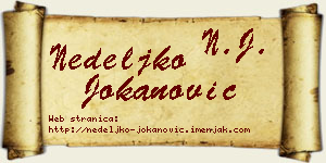 Nedeljko Jokanović vizit kartica